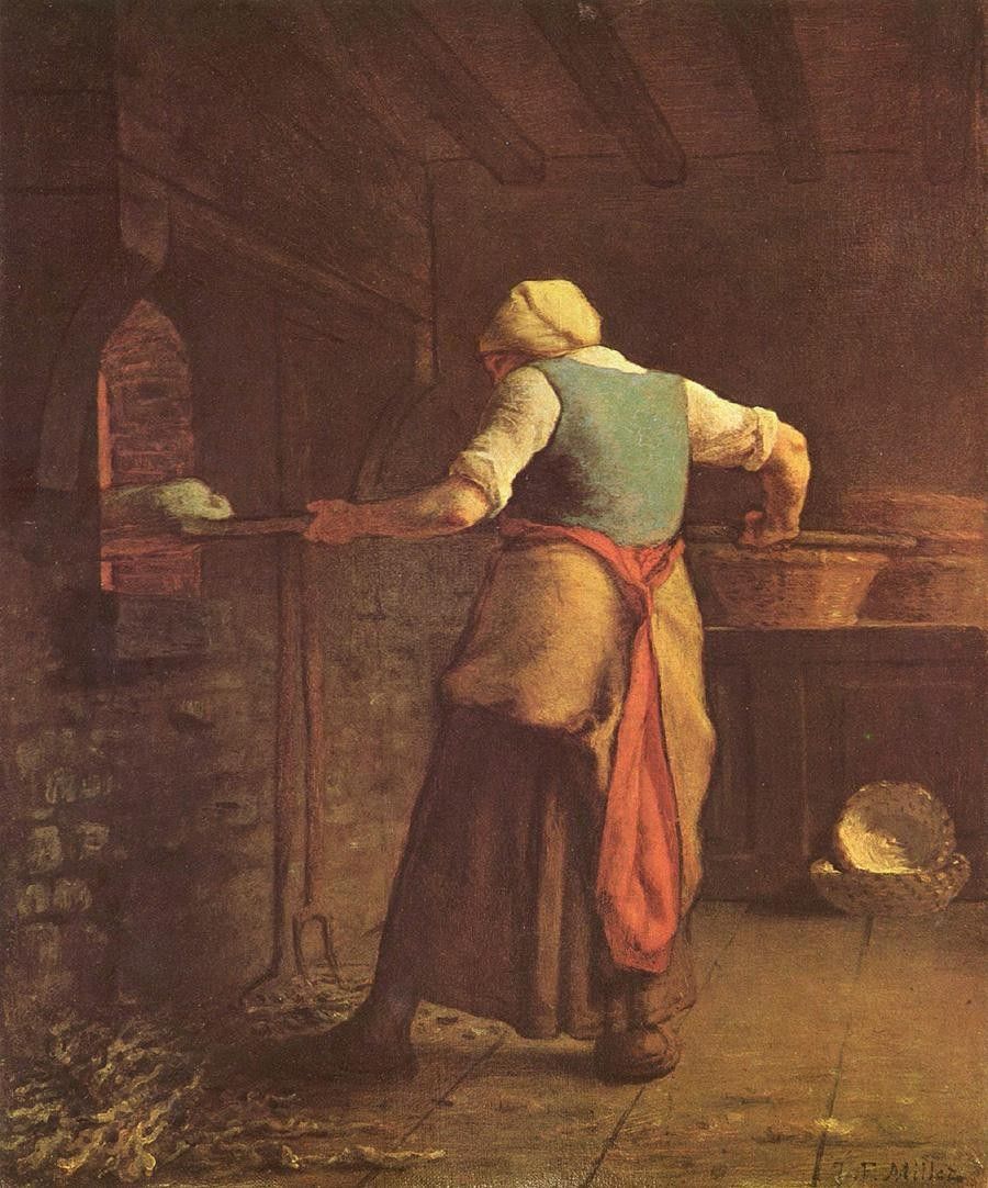 Jean Francois Millet Woman Baking Bread